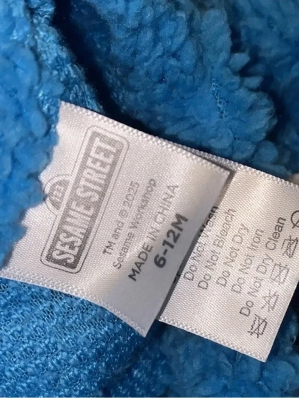 Spirit Halloween Baby Cookie Monster Sesame Street Costume 6-12 Months
